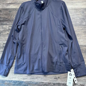 Reebok Purple Full-Zip Athletic Activewear Womens Jacket